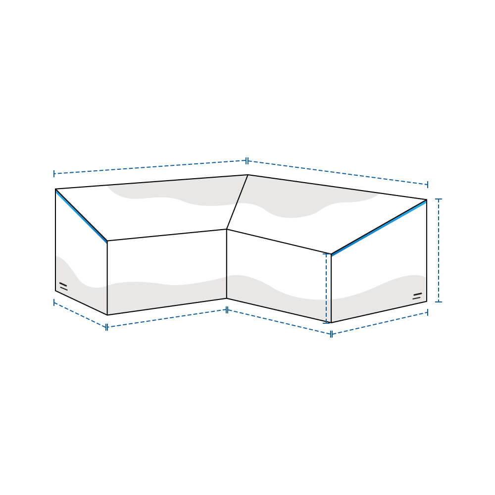 L Shape Slanted Outdoor Custom Covers
