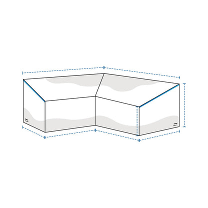 L Shape Slanted Outdoor Custom Covers