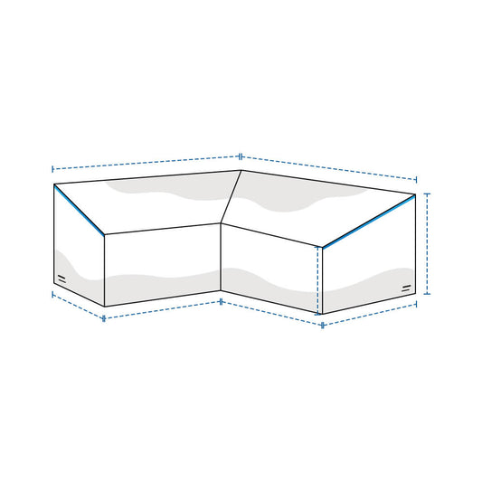 L Shape Slanted Outdoor Custom Covers