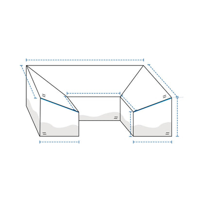 U Shape Slanted Outdoor Custom Covers