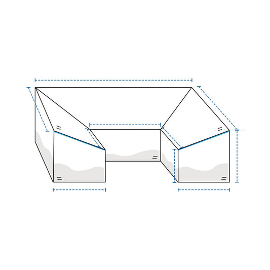 U Shape Slanted Outdoor Custom Covers